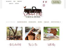 Tablet Screenshot of orchardhillfarmandhome.com